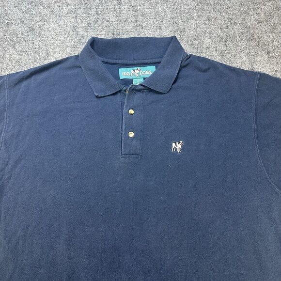 Vintage 90s Polo Big Dogs Shirt Mens XL Blue Embroidered Preppy Faded - Picture 1 of 11